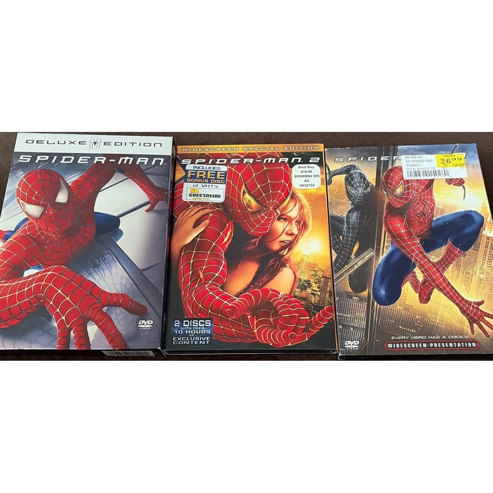 Spider-Man 1 Deluxe, 2 & 3 DVD Set Toby Maguire